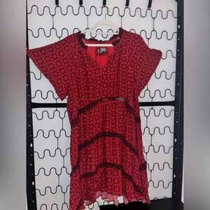 Anthropologie red swing dress. Size XL.
